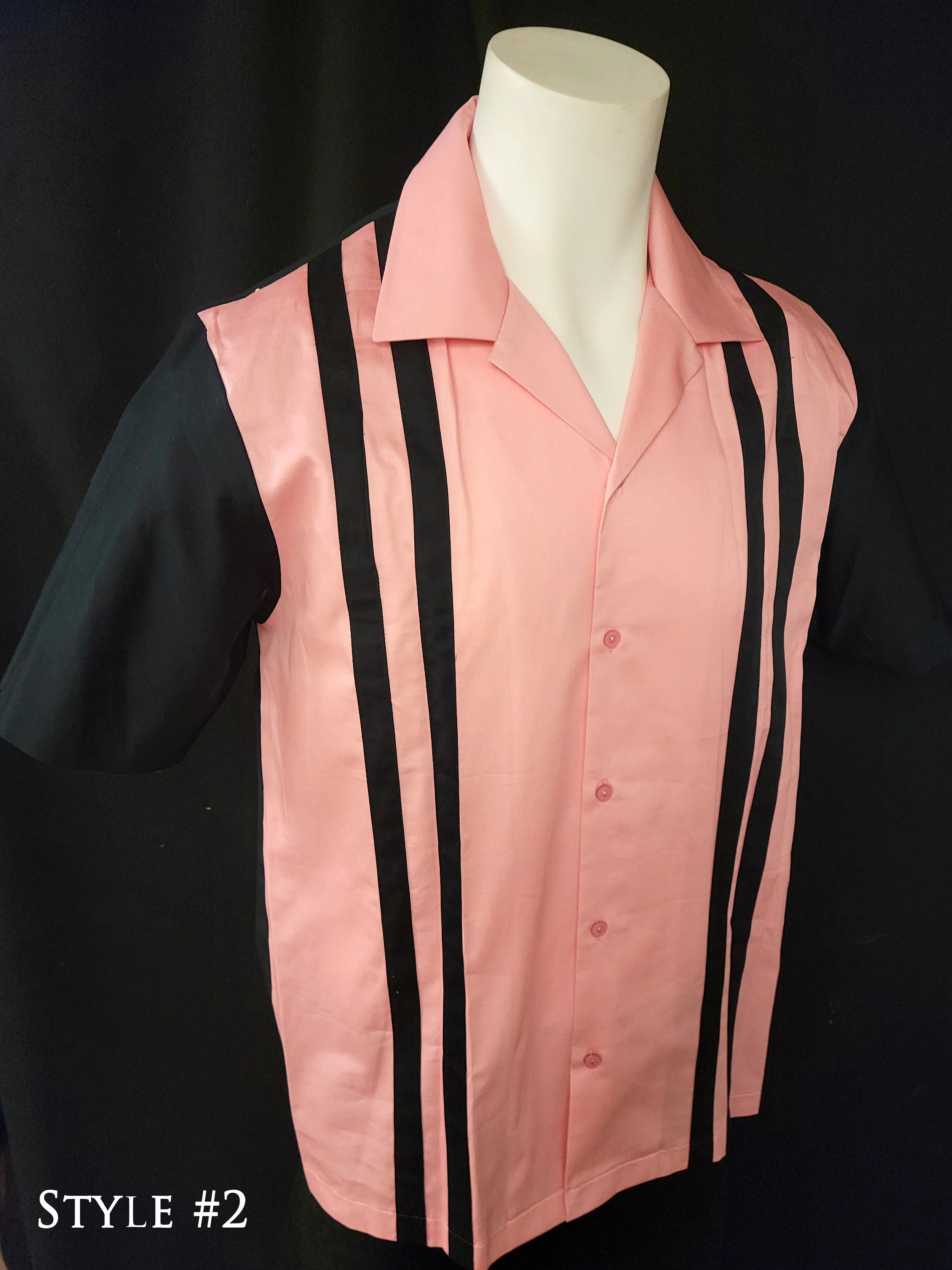 Black & Pink 50's Bowling Shirt (2 Styles) — B&K Enterprises
